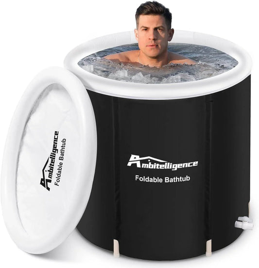 Recovery Ice Tub Foldable Bathtub Outdoor Portable Cold Water Therapy Tub Fitness Rehab Ice Tub For Athletes Long Lasting Insulated Ice Tub, Spa Soaking Bucket - Anam Online