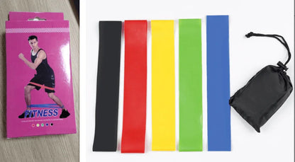 5 Level Resistance Rubber Bands Yoga Training Elastic Bands - Anam Online