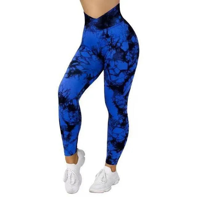 Seamless Tie Dye Leggings Women Yoga Pants Push Up Sport Fitness Running Gym Leggings - Anam Online