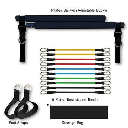Fitness Yoga Pilates Bar Portable Gym Accessories Sport Elastic Bodybuilding Resistance Bands For Home Trainer Workout Equipment - Anam Online