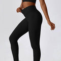 Cross High Waist Tight Thread Hip Raise Yoga Pants - Anam Online