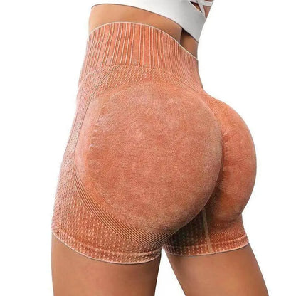 High-Waisted Hip-Lifting Fitness Pants Solid Colour Quick-drying Tight Running Sports Yoga Shorts Women - Anam Online