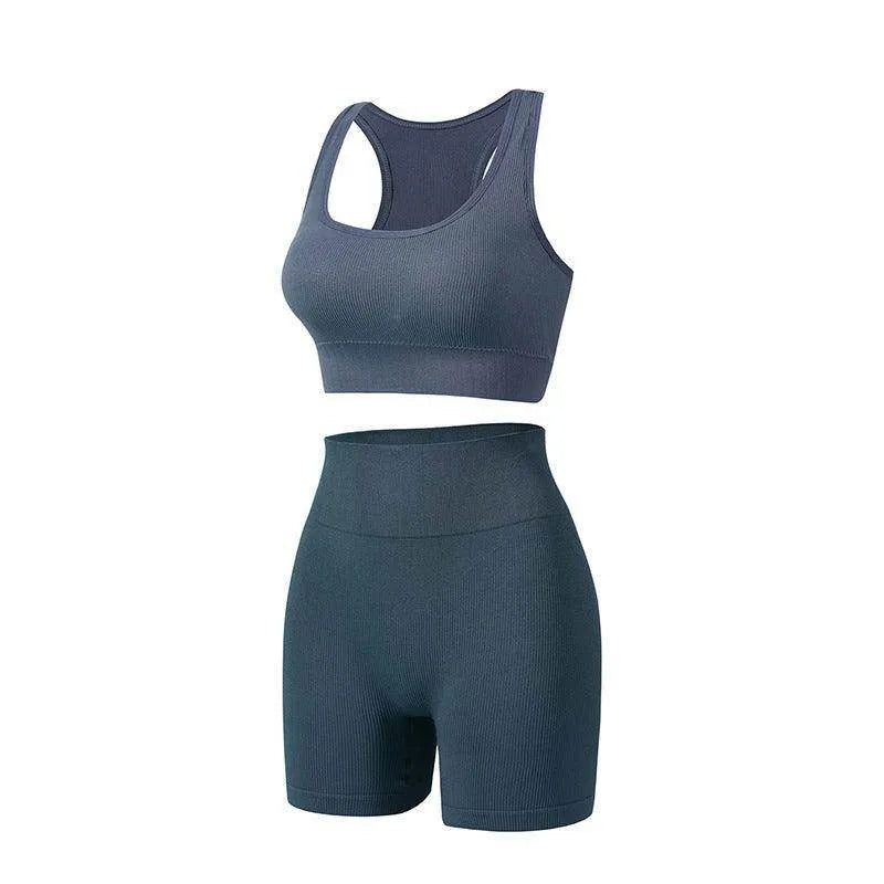 Women's Wireless Sports Yoga Bra And Shorts Suit - Anam Online