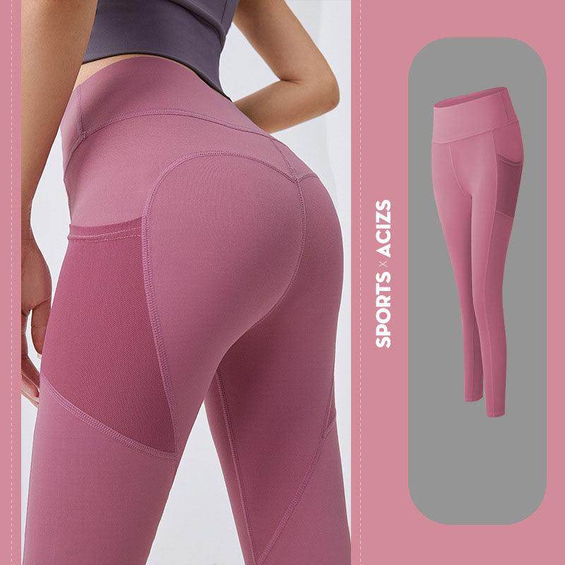 Yoga Pants Women With Pocket Leggings Sport Girl Gym Leggings Women Tummy Control Jogging Tights Female Fitness Pants - Anam Online