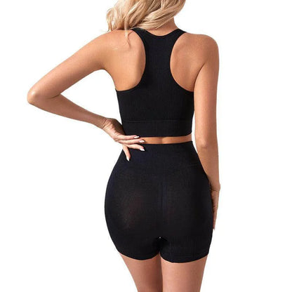 Women's Wireless Sports Yoga Bra And Shorts Suit - Anam Online