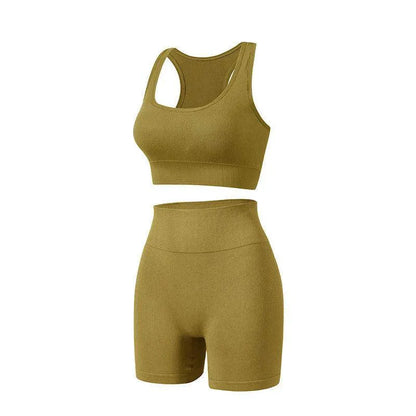 Women's Wireless Sports Yoga Bra And Shorts Suit - Anam Online