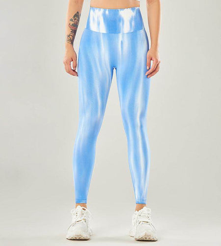 New Tie Dye Aurora Print Sports Pants Seamless High Waisted Fitness Yoga Pants For Women Gym Running Sweatpants Trousers - Anam Online