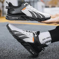 Men's Mesh Shoes Fashion Fly Knit Colour-block Lace-up Sneakers Casual Lightweight Breathable Sports Shoes - Anam Online