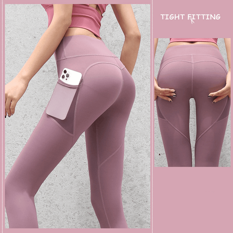 Gym Sport Seamless Leggings With Pockets Push Up High Waist Pants Women Fitness Running Yoga Pants Gym Sport Seamless Leggings - Anam Online