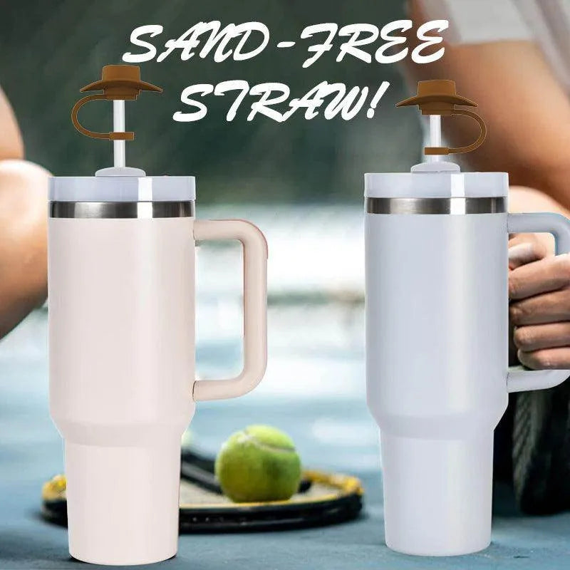 Straw Covers Cap Novelty Sturdy Straw Toppers Reusable Cowboy Hat Shaped - Anam Online