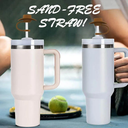 Straw Covers Cap Novelty Sturdy Straw Toppers Reusable Cowboy Hat Shaped - Anam Online