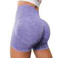 High-Waisted Hip-Lifting Fitness Pants Solid Colour Quick-drying Tight Running Sports Yoga Shorts Women - Anam Online