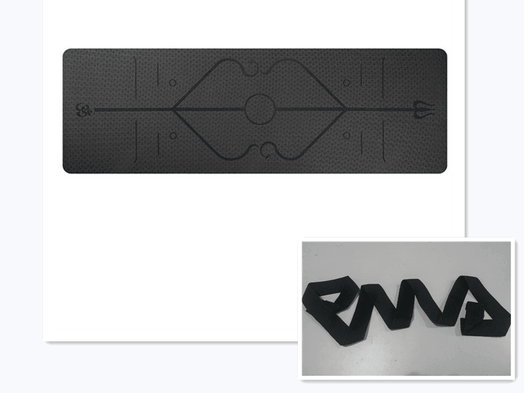 Non Slip TPE Yoga Mat Position Line Beginner - Anam Online