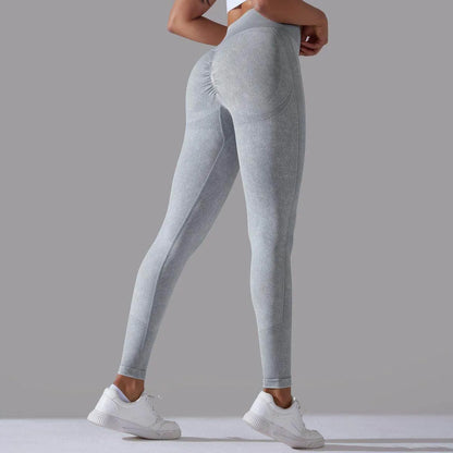 Knitted Seamless Yoga Pants Running Sports Fitness High Waist Butt Lifting Leggings Women Clothing - Anam Online