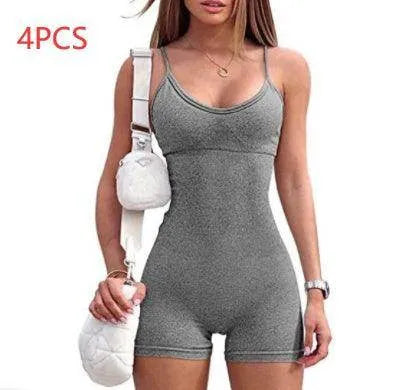 Spaghetti Strap Sports Jumpsuit – Sleek & Comfy Activewear - Anam Online