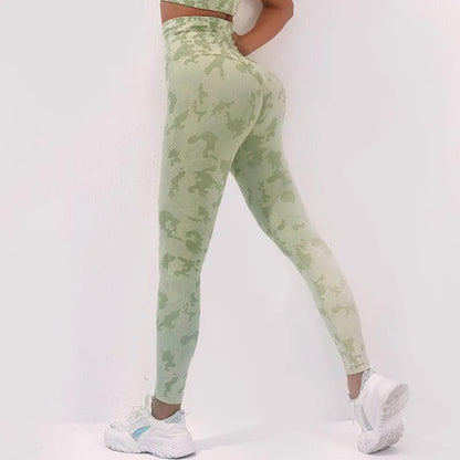 Fashion Camouflage High-Waist Yoga Pants | Seamless Leggings for Women – Stretch, Butt Lift & Fitness Ready - Anam Online