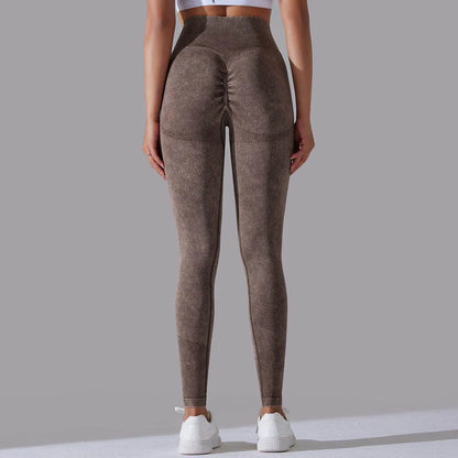 Knitted Seamless Yoga Pants Running Sports Fitness High Waist Butt Lifting Leggings Women Clothing - Anam Online