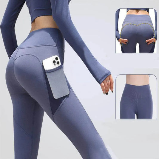 Gym Sport Seamless Leggings With Pockets Push Up High Waist Pants Women Fitness Running Yoga Pants Gym Sport Seamless Leggings - Anam Online