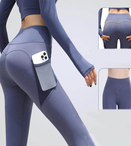 Gym Sport Seamless Leggings With Pockets Push Up High Waist Pants Women Fitness Running Yoga Pants Gym Sport Seamless Leggings - Anam Online