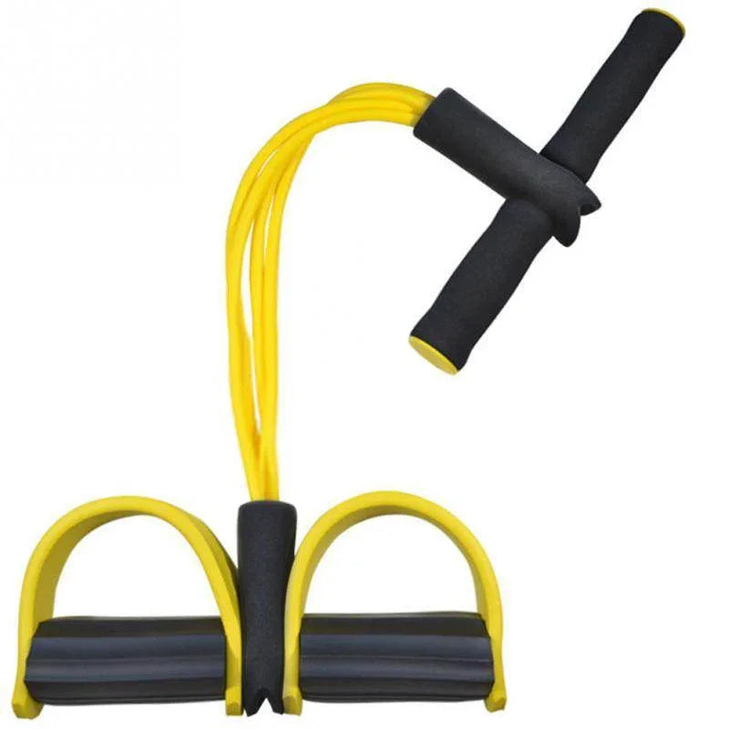 Natural Latex Foot Pedal Elastic Pull Rope with Handle Fitness Equipment Bodybuilding Expander - Anam Online