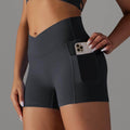 Yoga Shorts With Phone Pocket Design Fitness Sports Pants For Women Clothing - Anam Online