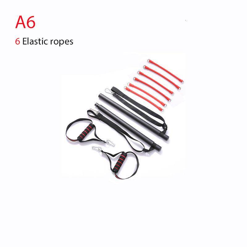 Body Workout Trainer Bar with Resistance Bands Rubber Buckles - Anam Online