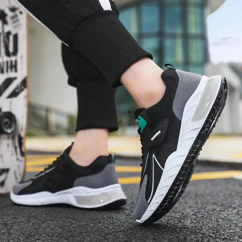 Fashion Breathable Lace Up Mesh Sports Shoes For Men Casual Outdoor Running Walking Shoes - Anam Online