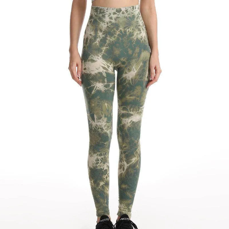Tie Dye Leggings Women Fitness Yoga Pants Seamless Push Up Workout Tights Gym Sports Legging - Anam Online