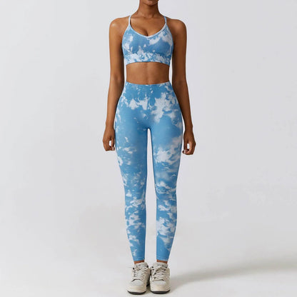 Camouflage Printing Seamless Yoga Suit Quick-drying High Waist Running Workout Clothes - Anam Online