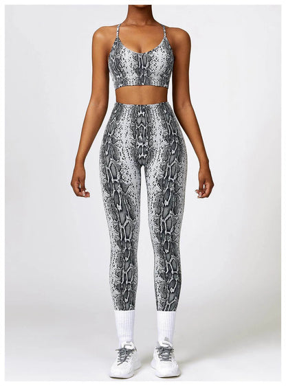 Camouflage Printing Seamless Yoga Suit Quick-drying High Waist Running Workout Clothes - Anam Online