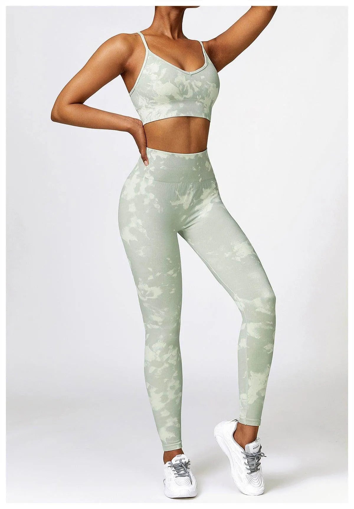 Camouflage Printing Seamless Yoga Suit Quick-drying High Waist Running Workout Clothes - Anam Online