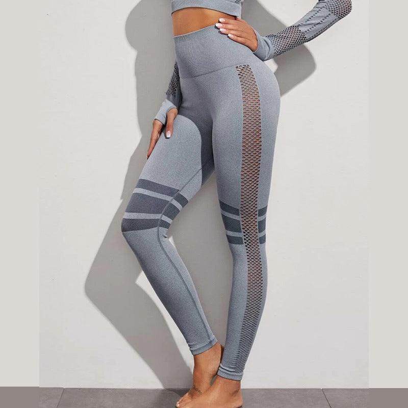 Hollow Mesh Breathable Yoga Pants - Anam Online