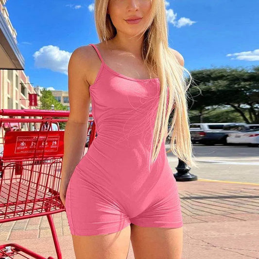 Skinny Hip Raise Sports Street Jumpsuit - Anam Online