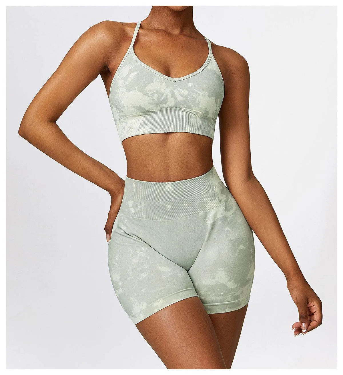 Camouflage Printing Seamless Yoga Suit Quick-drying High Waist Running Workout Clothes - Anam Online
