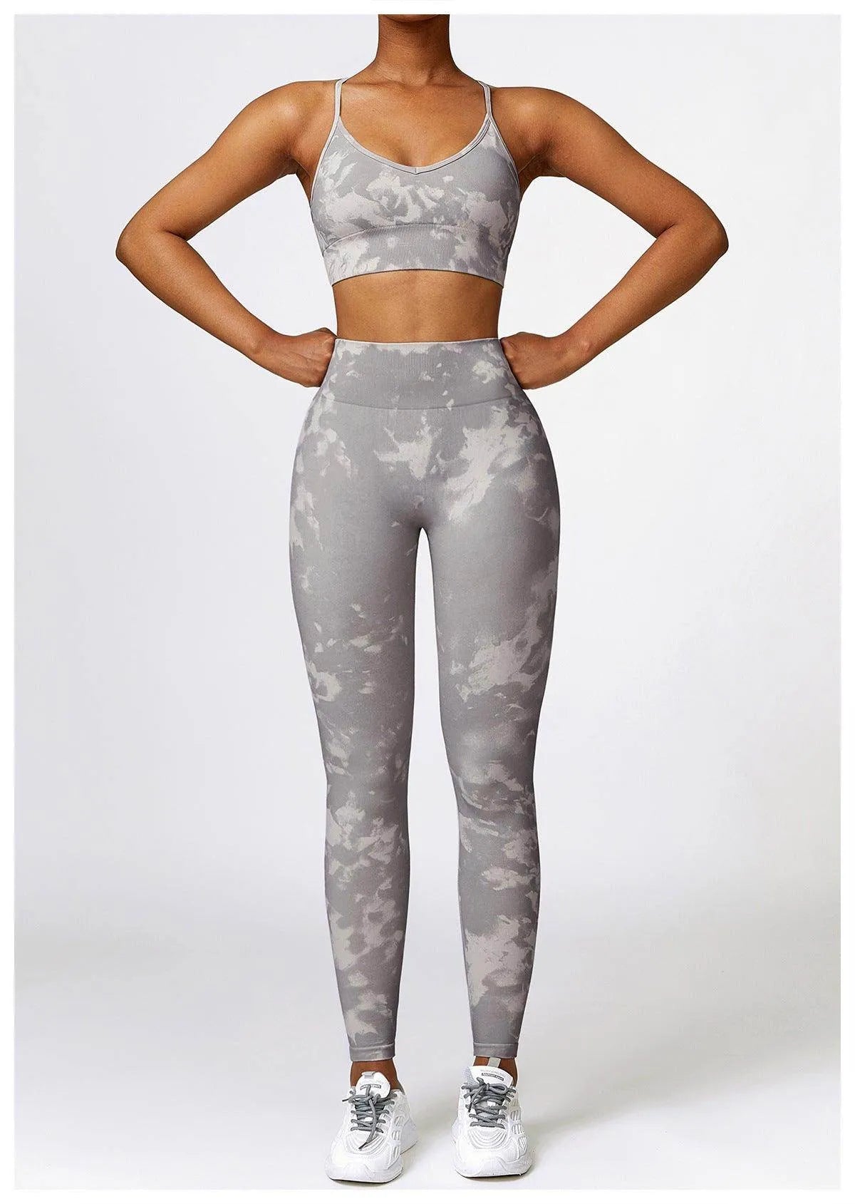 Camouflage Printing Seamless Yoga Suit Quick-drying High Waist Running Workout Clothes - Anam Online