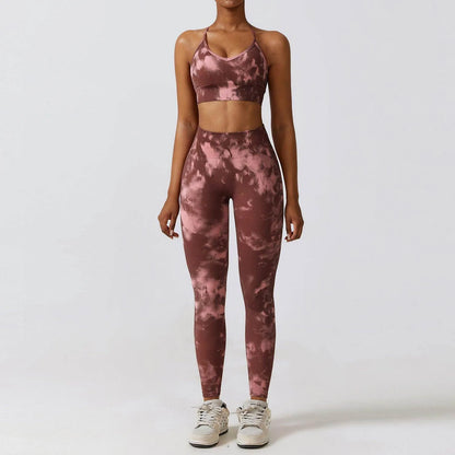 Camouflage Printing Seamless Yoga Suit Quick-drying High Waist Running Workout Clothes - Anam Online