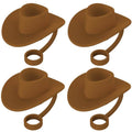Straw Covers Cap Novelty Sturdy Straw Toppers Reusable Cowboy Hat Shaped - Anam Online