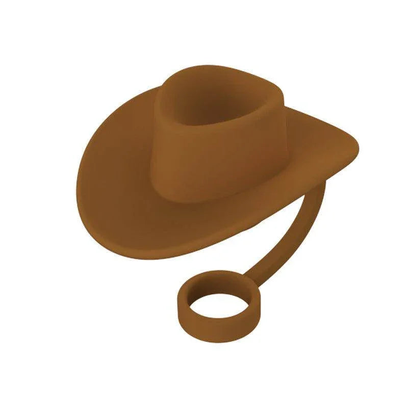 Straw Covers Cap Novelty Sturdy Straw Toppers Reusable Cowboy Hat Shaped - Anam Online