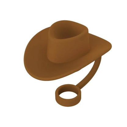 Straw Covers Cap Novelty Sturdy Straw Toppers Reusable Cowboy Hat Shaped - Anam Online
