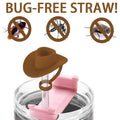 Straw Covers Cap Novelty Sturdy Straw Toppers Reusable Cowboy Hat Shaped - Anam Online