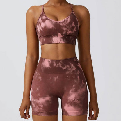 Camouflage Printing Seamless Yoga Suit Quick-drying High Waist Running Workout Clothes - Anam Online