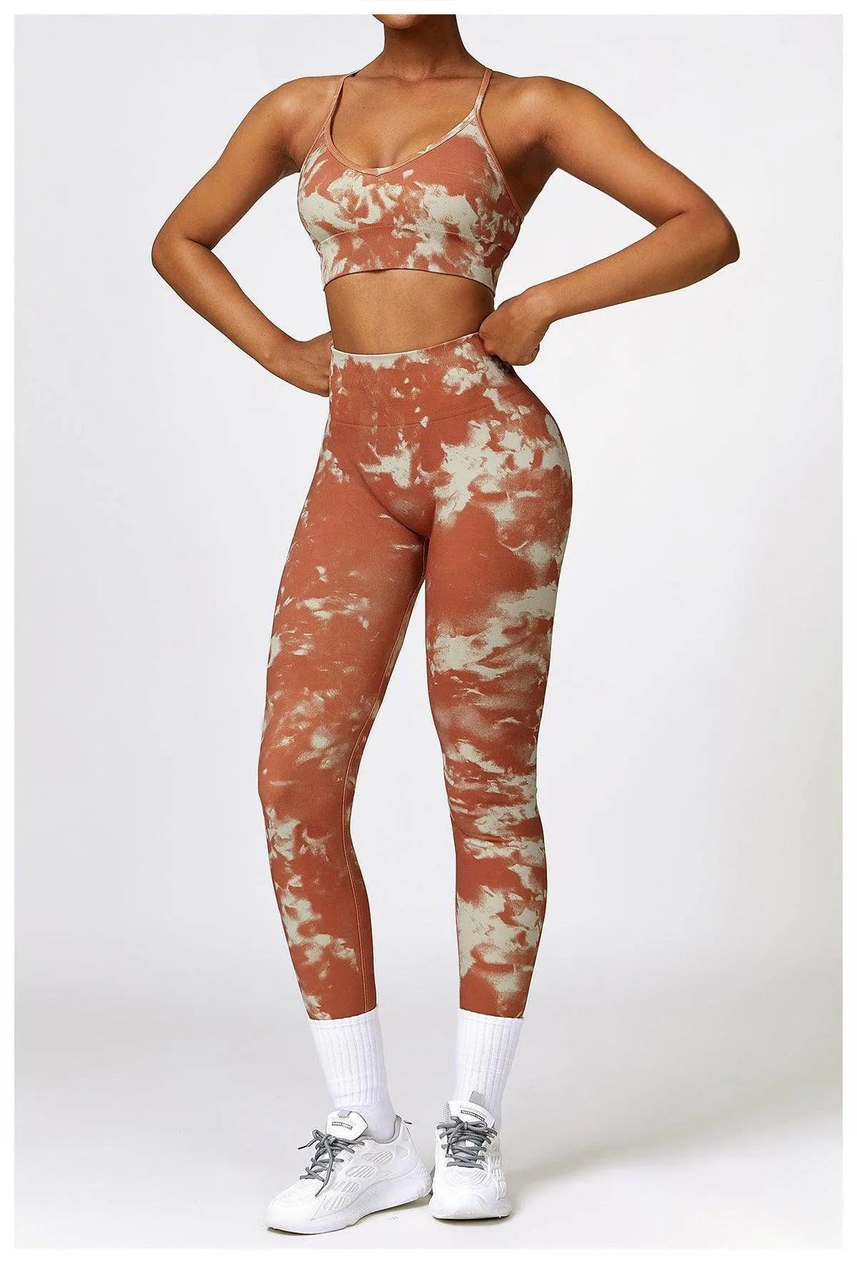 Camouflage Printing Seamless Yoga Suit Quick-drying High Waist Running Workout Clothes - Anam Online