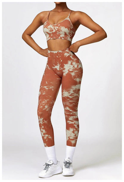Camouflage Printing Seamless Yoga Suit Quick-drying High Waist Running Workout Clothes - Anam Online