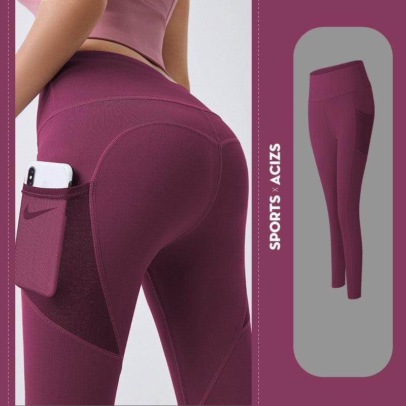 Yoga Pants Women With Pocket Leggings Sport Girl Gym Leggings Women Tummy Control Jogging Tights Female Fitness Pants - Anam Online