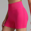 Seamless Yoga Shorts Women Solid Colour High Waist Hip-lifting Fitness Pants Running Sweatpants - Anam Online
