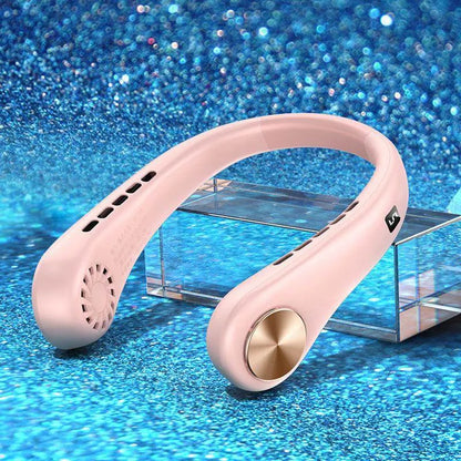 New Mini Neck Fan Portable Bladeless Hanging Neck Rechargeable Air Cooler Mini Summer Sports Fans - Anam Online