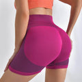 Striped Yoga Shorts High Waist Hip-lifting Tight Pants For Women Running Fitness Sports Leggings - Anam Online