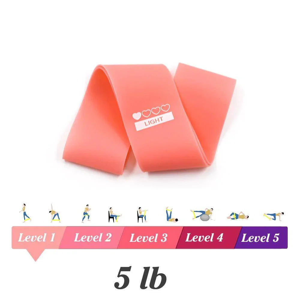 Yoga Resistance Rubber Bands Indoor Outdoor Fitness Equipment 0.35mm-1.1mm Pilates Sport Training Workout Elastic Bands - Anam Online