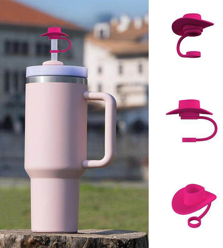 Straw Covers Cap Novelty Sturdy Straw Toppers Reusable Cowboy Hat Shaped - Anam Online