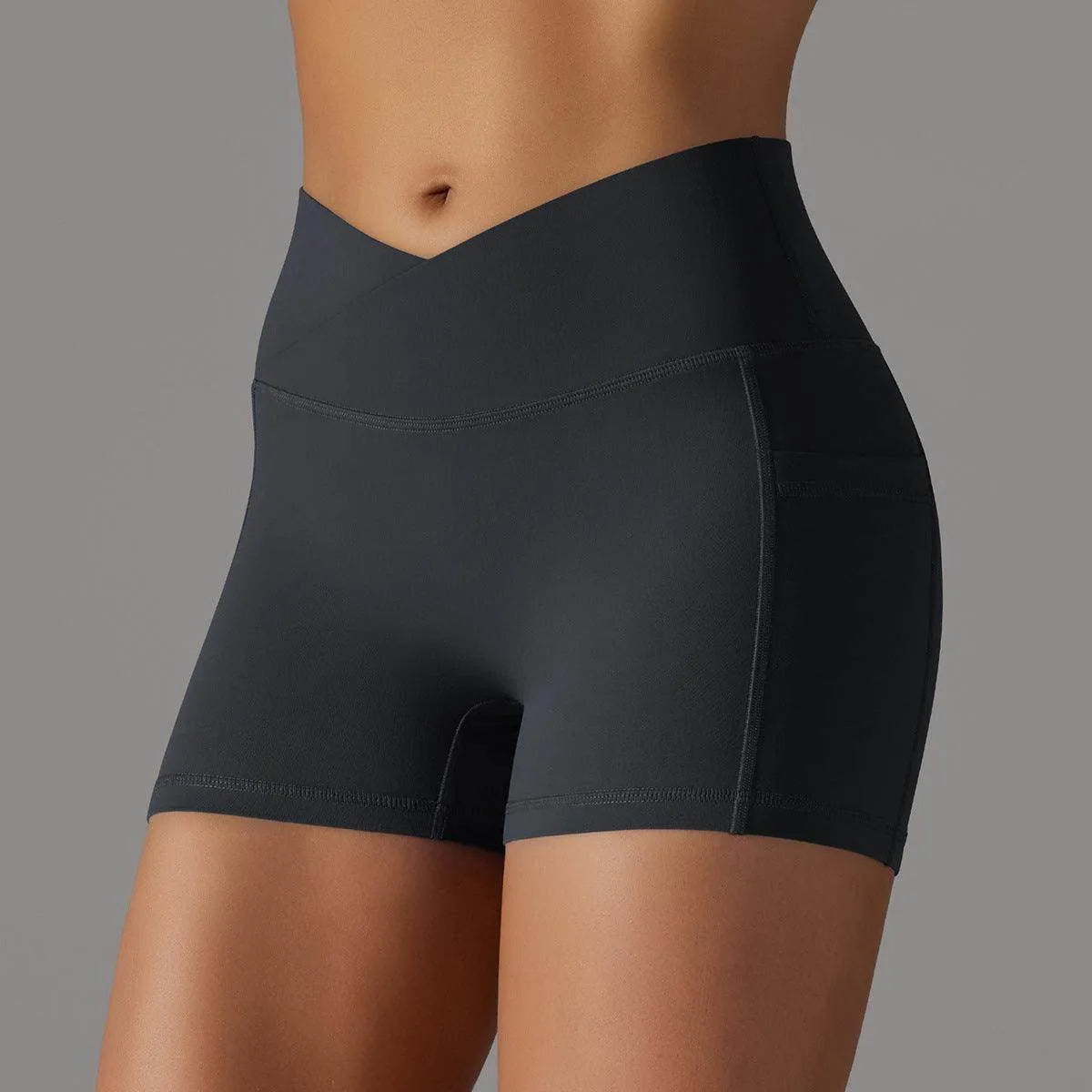 Yoga Shorts With Phone Pocket Design Fitness Sports Pants For Women Clothing - Anam Online